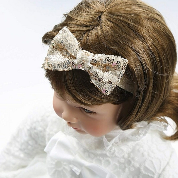 GOLD BABY TODDLER SPARKLY HOLIDAY SHOES - Picture 4 of 8